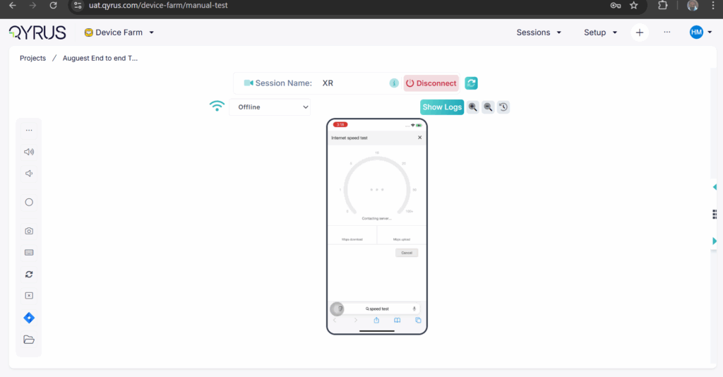 Offline Simulation for iOS Devices