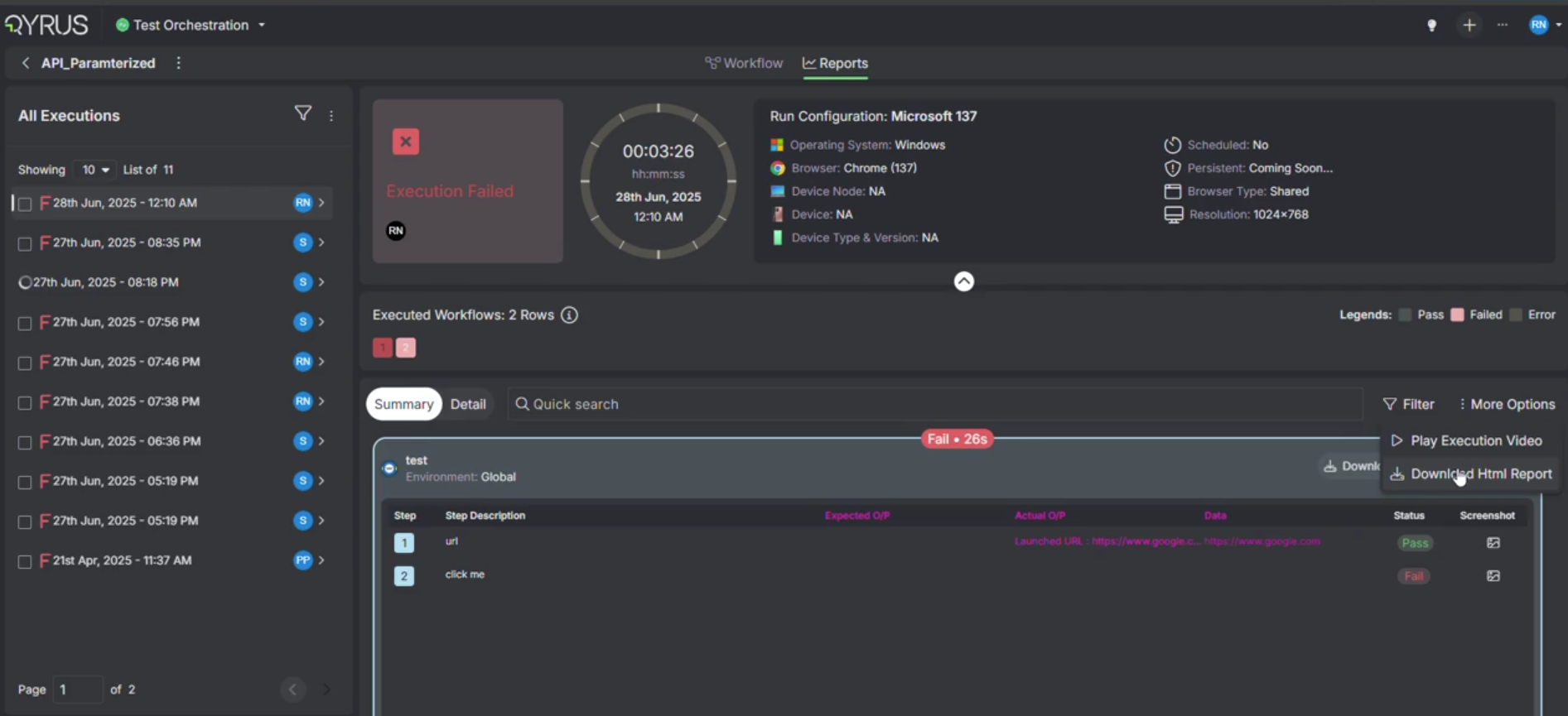 TO-Download HTML Report