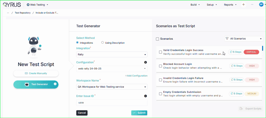 Test Generator Imports