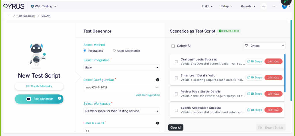 Web-Test Generator v2 with Memory